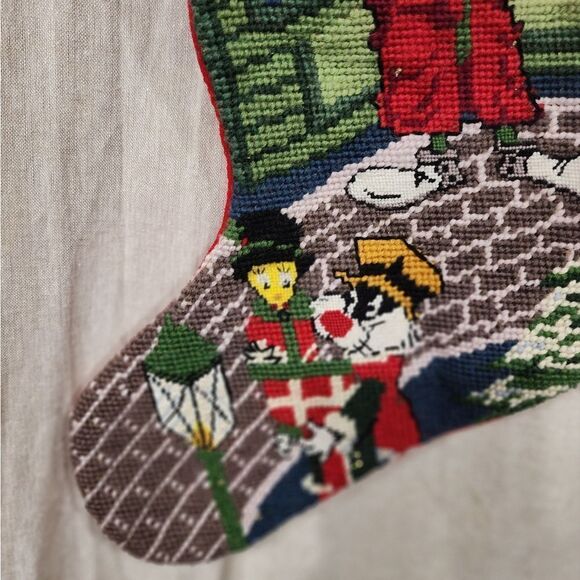 Vintage Needlepoint Looney Tune Christmas Stocking - Picture 7 of 10